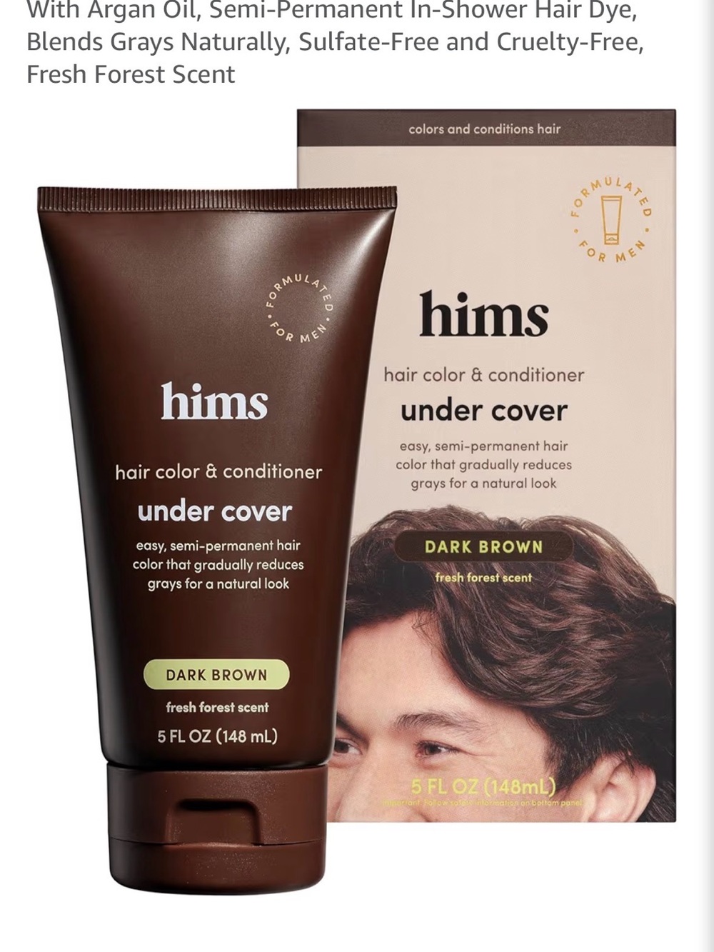 HIMS Under Cover Hair Color & Conditioner — Dark Brown